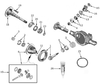Jeep WJ Dana 35 rear axle