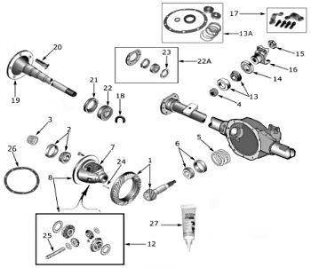 Jeep XJ Dana 35 rear axle