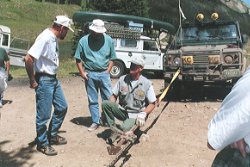 Demonstration at Land Rover rally